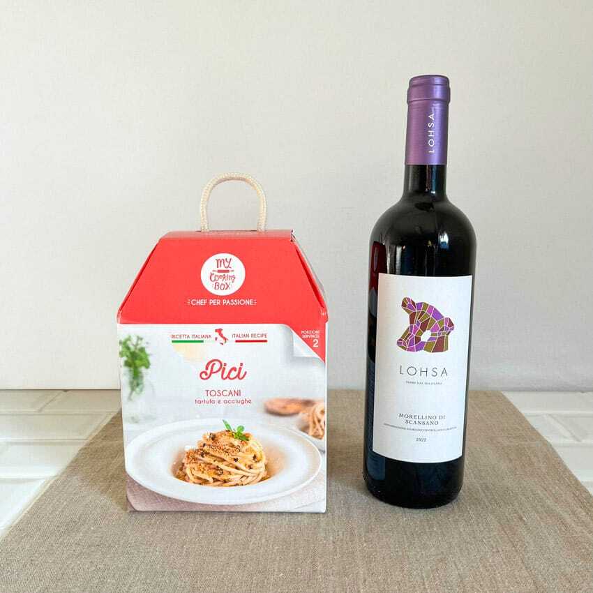 Cena toscana con ricetta pici originale tartufo e morellino di scansano