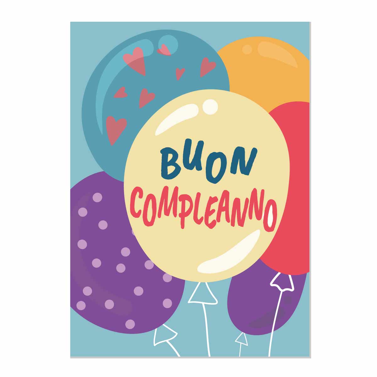 Biglietto Compleanno Palloncini