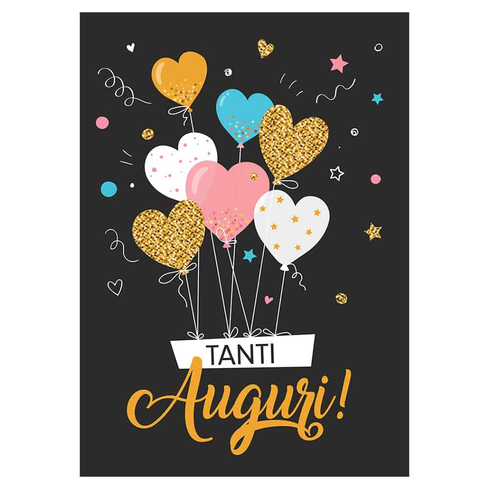 Biglietto Auguri Nero