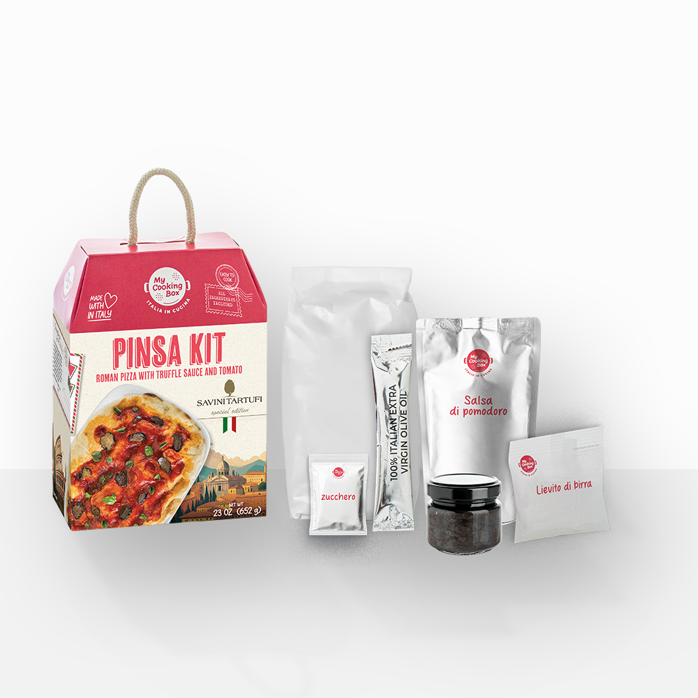 Pinsa romana con tartufo e pomodoro